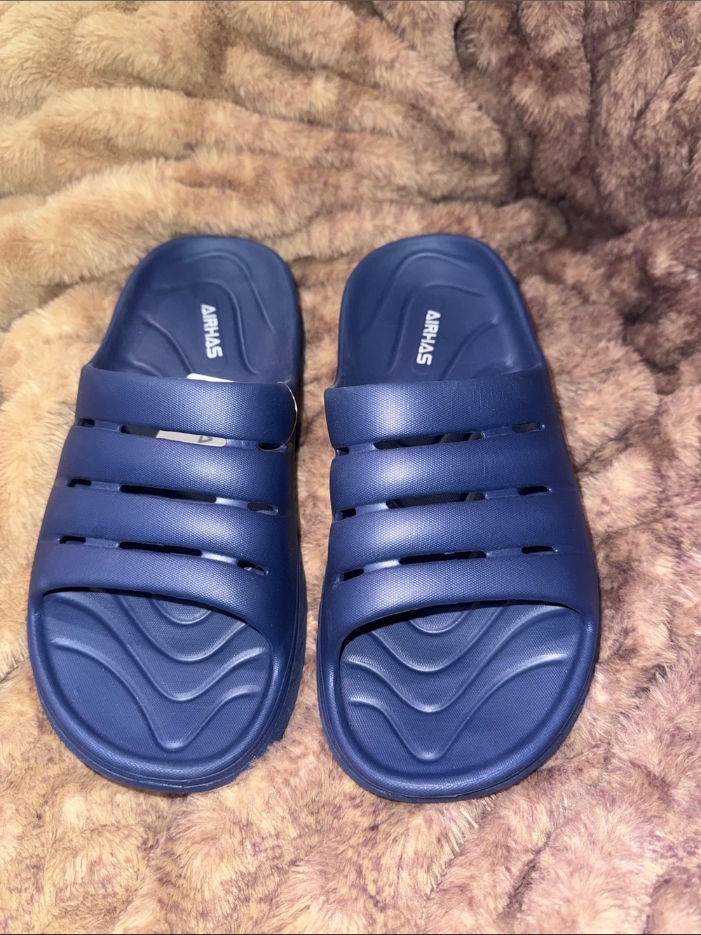 Airhas Men's Blue Slide, pool shoes,  Sandals, new , size 11-13